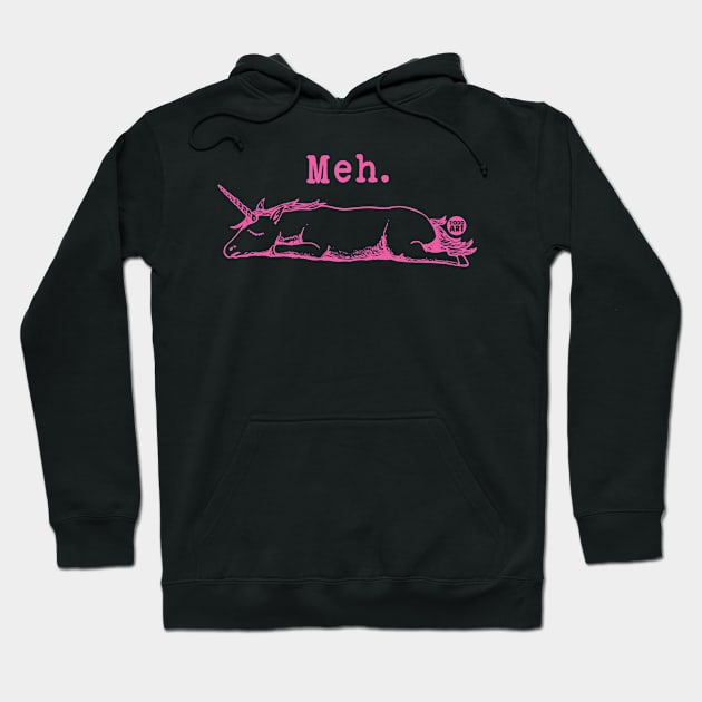 meh unicorn Hoodie by toddgoldmanart